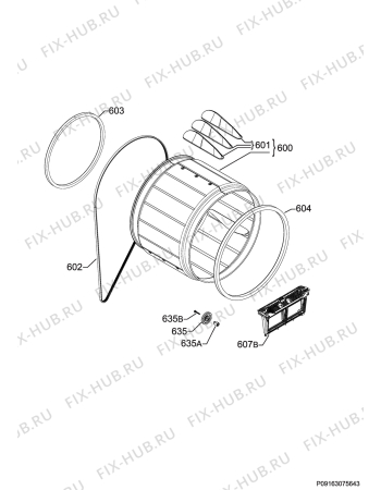 Взрыв-схема сушильной машины Aeg TP5080TW - Схема узла Functional parts 267